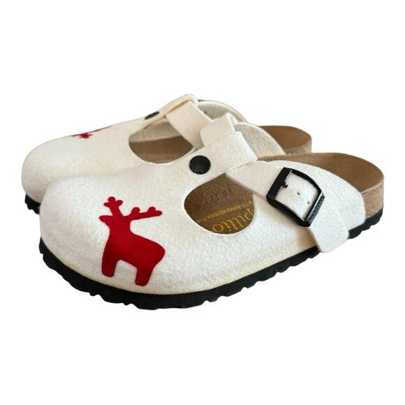 Birkenstock Other - Birkenstock Papillio Slip On Felt Sandals Winter Christmas Size 35 US Size 4-4.5